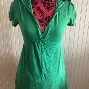 Tally Weijl Tops - Bright Green Hoodie Tee Tunic Short Sleeve XS Tally Weijl Tops - Bright Green Hoodie Tee Tunic Short Sleeve XS